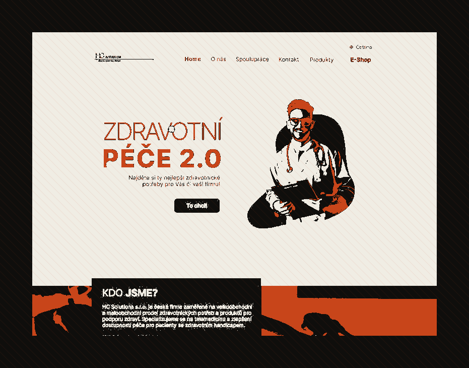 Prezentační web s lékařskými potřebami
